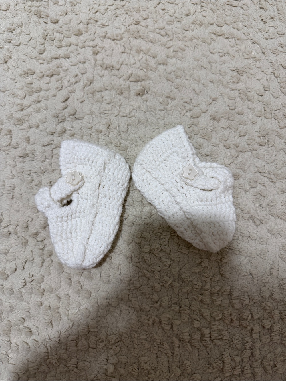 Zara baby girl booties knit white